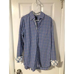 Taylorbird Men's Gingham Purple/Blue Dress Shirt